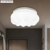 Cloud - Like Ceiling Lamp: Simplicity Led Flush Mount Fixture In 3 Colors 12’/18’ Width