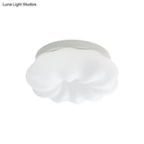 Cloud - Like Ceiling Lamp: Simplicity Led Flush Mount Fixture In 3 Colors 12’/18’ Width