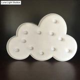 Cloud Shaped Led Nightstand Lamp For Kids Bedroom - Battery Powered Plastic Lighting