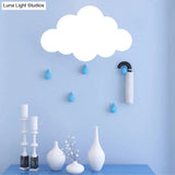 Cloud-Shaped Led Wall Lamp For Kindergarten With White Finish - Ideal Corridors