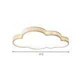 Cloud-Themed Kid Bedroom Acrylic Art Deco Flush Mount Ceiling Light