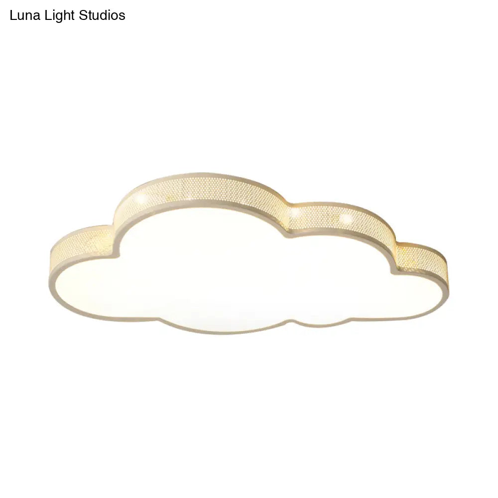 Cloud - Themed Kid Bedroom Acrylic Art Deco Flush Mount Ceiling Light