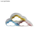 Cloud - Themed Kindergarten Flush Ceiling Light Fixture: Acrylic Cartoon Multi - Color Design