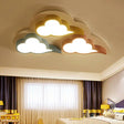 Cloud - Themed Kindergarten Flush Ceiling Light Fixture: Acrylic Cartoon Multi - Color Design Blue