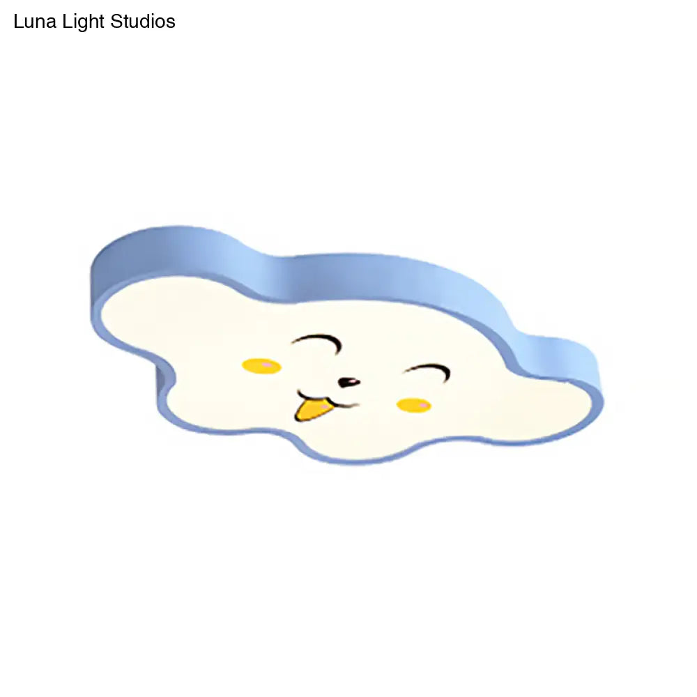 Cloudy Kid Bedroom Ceiling Light - Acrylic Cartoon Flush Mount -  Luna Light Studios