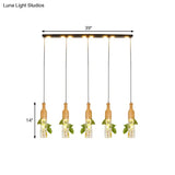 Cluster Pendant Ceiling Light - Lodge Black Bottle With Clear Glass Shades Ideal For Dining Room