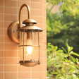 Coastal Clear Glass Wall Sconce With Brass Cage And Cylinder Light