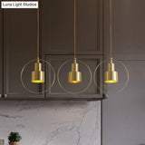 Colonial Brass 2-Tier Tube Down Lighting Pendant Lamp Kit - 1-Light Metallic Finish With Hanging