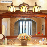 Colonial Style Vanity Lights With Metal Arms For Bathroom Mirrors