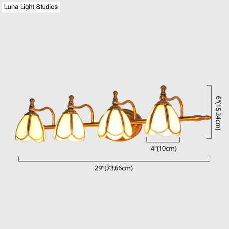 Colonial Style Vanity Lights With Metal Arms For Bathroom Mirrors