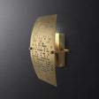 Colonialist Gold Metal Wall Sconce With Curved Panel And Cutout Design - Living Room Lighting