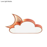 Colorful Cloud Led Flush Mount Lamp For Kids Room With Acrylic Shade