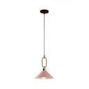 Colorful Cone Hanging Light Macaron Pendant Ceiling Lamp For Dining Table 1 / Pink