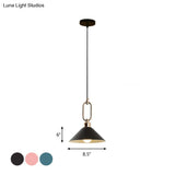 Colorful Cone Hanging Light Macaron Pendant Ceiling Lamp For Dining Table