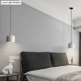 Colorful Macaron Pendant Light With Metal Shade - Industrial Hanging Lamp