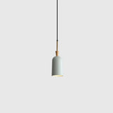 Colorful Macaron Pendant Light With Metal Shade - Industrial Hanging Lamp Green / 4’