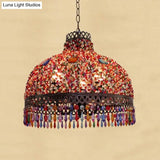 Colorful Metal Pendant Chandelier With Multiple Bulb Options 14.5/17/23.5 Width