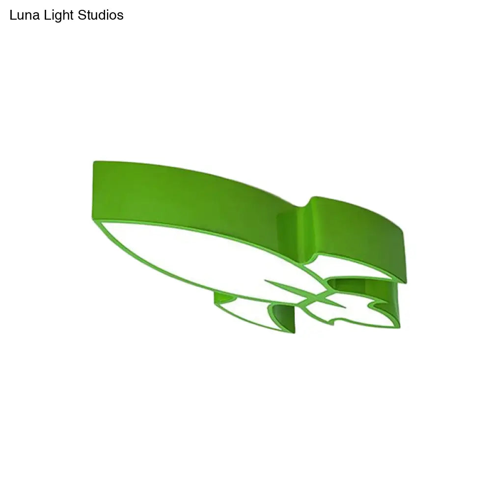 Colorful Rocket Led Flushmount Ceiling Light - Children’s Style Lighting