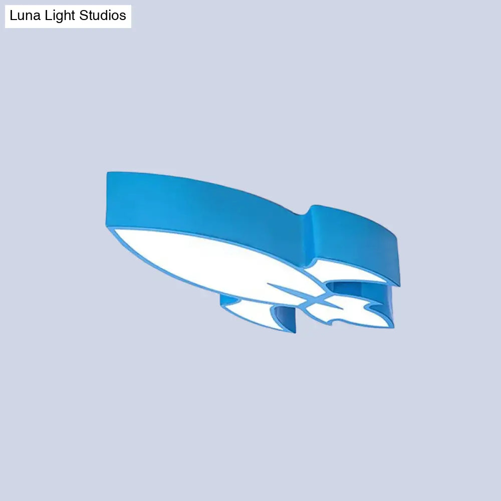 Colorful Rocket Led Flushmount Ceiling Light - Children’s Style Lighting