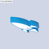 Colorful Rocket Led Flushmount Ceiling Light - Children’s Style Lighting