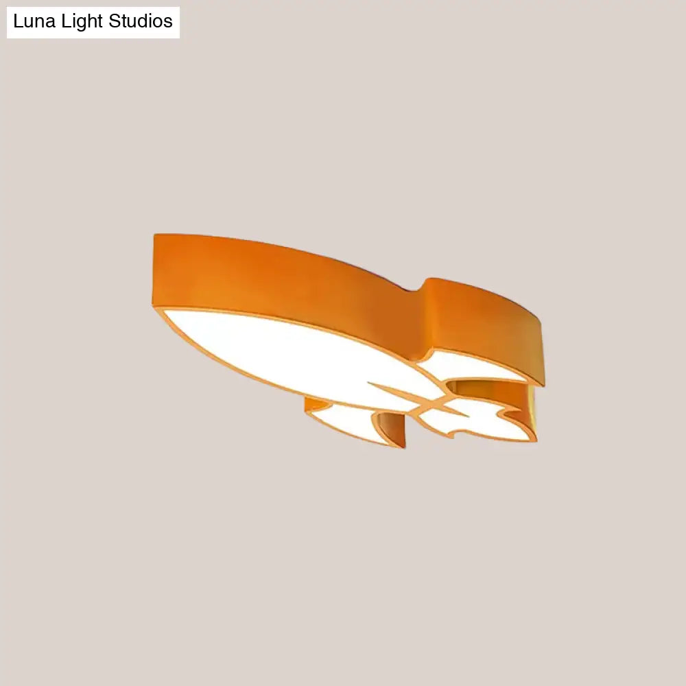 Colorful Rocket Led Flushmount Ceiling Light - Children’s Style Lighting
