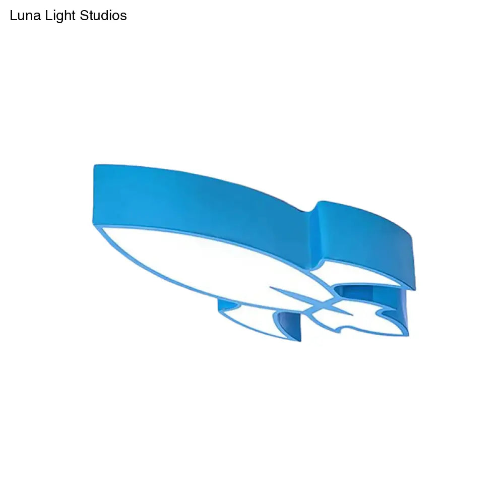 Colorful Rocket Led Flushmount Ceiling Light - Children’s Style Lighting