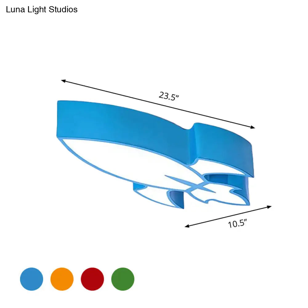 Colorful Rocket Led Flushmount Ceiling Light - Children’s Style Lighting