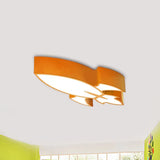 Colorful Rocket Led Flushmount Ceiling Light - Children’s Style Lighting Yellow