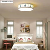Colorful Round Ceiling Light For Kindergarten With Acrylic Flush Mount