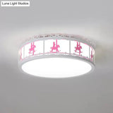 Colorful Round Ceiling Light For Kindergarten With Acrylic Flush Mount