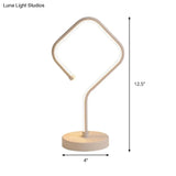 Compact White Led Desk Lamp With Acrylic Shade In Warm/White Light - Minimalist Table