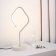 Compact White Led Desk Lamp With Acrylic Shade In Warm/White Light - Minimalist Table /
