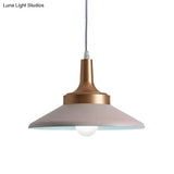 Conic Metal Pendant Lighting - Nordic Style 1 Light Black/White 9.5’/14’ Width