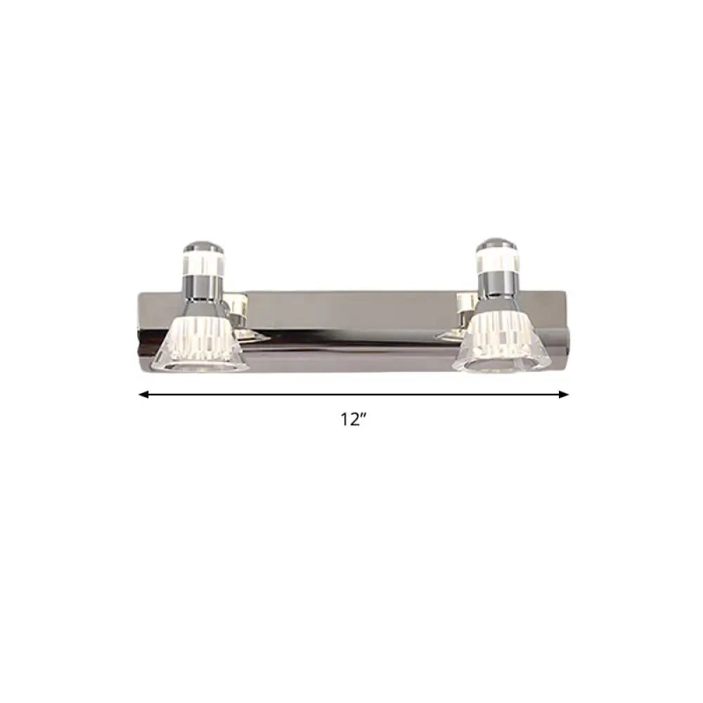 Conic Sconce Light - Contemporary Style Aluminum Vanity Lighting With 2/3/4 Warm/White Lights For