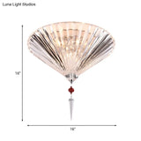 Conical Ceiling Mounted Light With Clear Faceted Crystal: Simple And Sufficient Lighting For