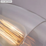 Conical Clear Glass Pendant Light Set - 3 Lights Industrial Style Chrome Finish