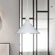 Conical Farmhouse Style Black/White Ceiling Pendant Light Fixture White