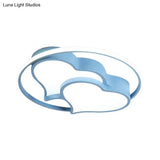 Contemporary 2-Heart Acrylic And Metal Flush Mount Ceiling Light For Living Room