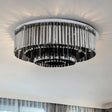 Contemporary 4 - Tier Smoke Gray Crystal Flushmount Light - 8/12 Lights Flush Fixture 8 /