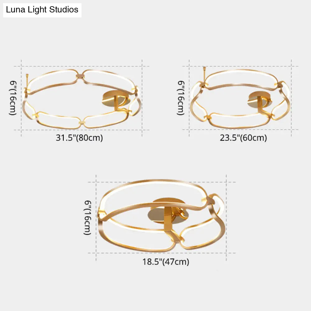 Contemporary Acrylic Ceiling Mount Chandelier - Sphere Semi Flush Lights For Living Room