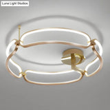 Contemporary Acrylic Ceiling Mount Chandelier - Sphere Semi Flush Lights For Living Room