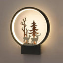 Contemporary Acrylic Deer Wall Sconce For Childs Bedroom Blue / Warm