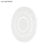 Contemporary Acrylic Disk Wall Light: Black/White Led Sconce Fixture For Living Room - Warm/White