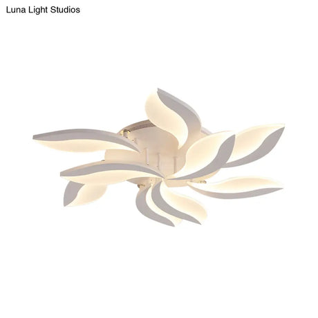 Contemporary Acrylic Flower Flush Mount Light: Led Ceiling Lighting Fixture With 3/5/9 Lights In