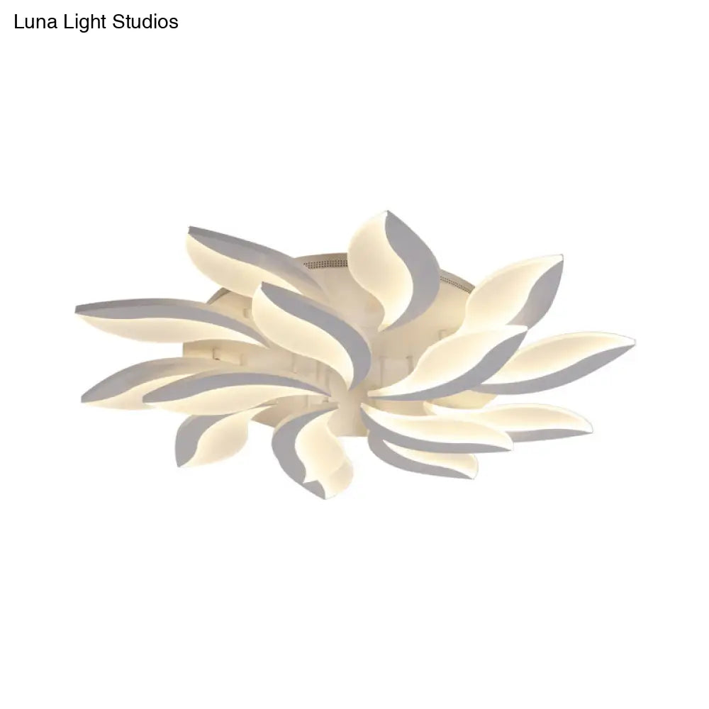 Contemporary Acrylic Flower Flush Mount Light: Led Ceiling Lighting Fixture With 3/5/9 Lights In