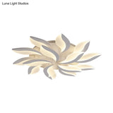 Contemporary Acrylic Flower Flush Mount Light: Led Ceiling Lighting Fixture With 3/5/9 Lights In