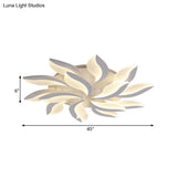Contemporary Acrylic Flower Flush Mount Light: Led Ceiling Lighting Fixture With 3/5/9 Lights In
