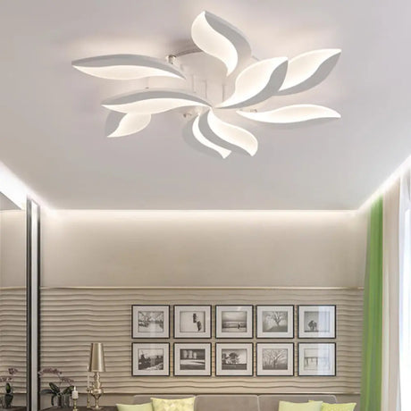 Contemporary Acrylic Flower Flush Mount Light: Led Ceiling Lighting Fixture With 3/5/9 Lights In
