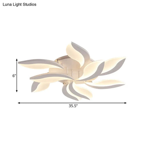 Contemporary Acrylic Flower Flush Mount Light: Led Ceiling Lighting Fixture With 3/5/9 Lights In
