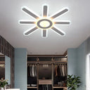 Contemporary Acrylic Led Ceiling Lamp In White For Study Room Hallway / 19.5’